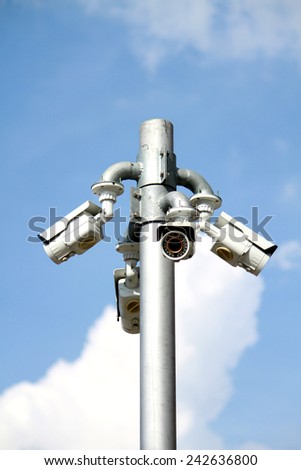 CCTV camera on the pole