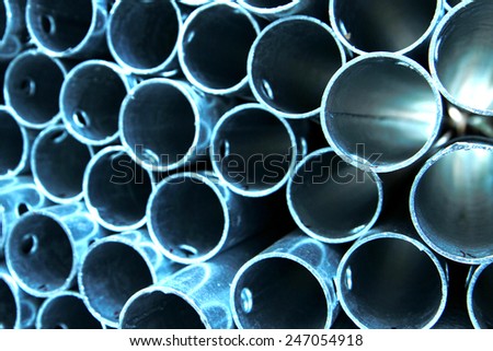 Hot-dip galvanized steel pipes texture