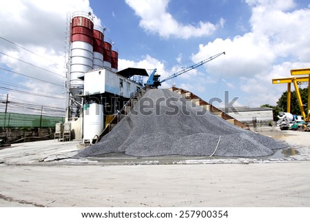 AYUTTHAYA-THAILAND-NOVEMBER 10 : Cement factory a mixer cement tower on November 10, 2014 at Ayutthaya Province, Thailand.