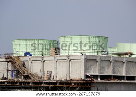 NONTHABURI-THAILAND-NOVEMBER 20 : Construction of gas combine cycle power plant 800 MW on November 20, 2015 Nonthaburi Province, Thailand.