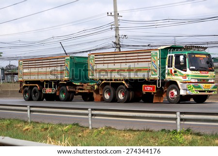 BANGKOK-THAILAND-MARCH 7 : The Truck on the way on March 7 2015 Bangkok, Thailand