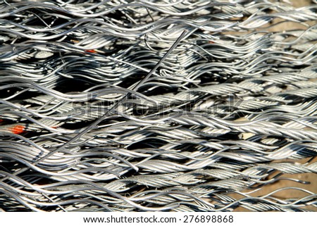 Scrap of steel wire