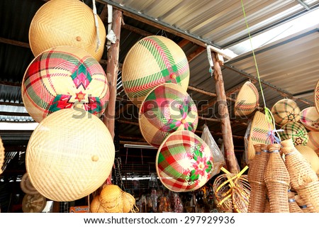 Wicker Bamboo baskets, Weaving mesh cover use to cover food to protect it from insects