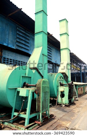 Steel ventilation of old factory