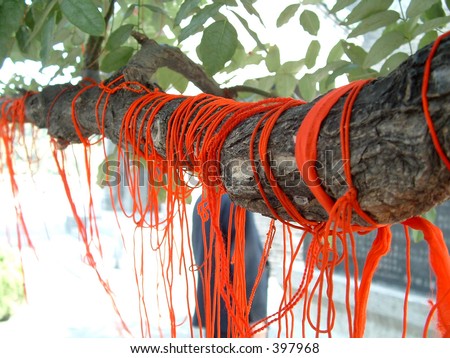 Chinese Good Luck string which en-wind branches expressing people's good wishes in ancient China.