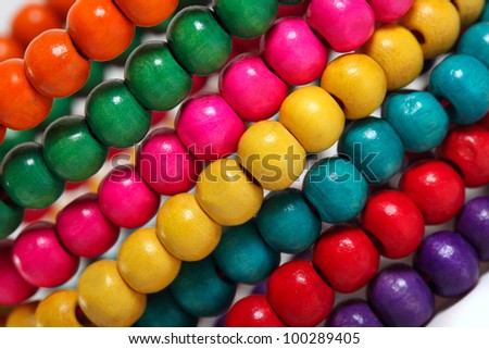 Painted Wooden Beads