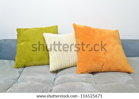 colorful pillows on the sofa