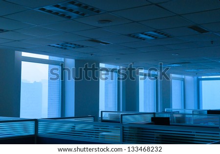 big indoor office window