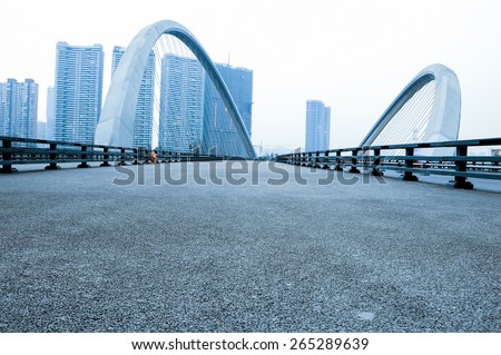 empty fast road on bridge