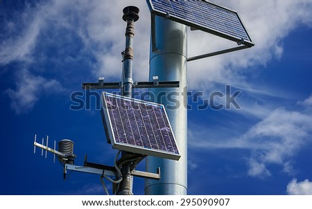 Industrial photovoltaic installation of solar panel and renewable energy
