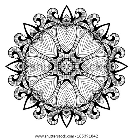Lacy arabesque designs. Oriental ornament. You can use this pattern in the design of textile, carpet, shawl, cushion, greeting card.