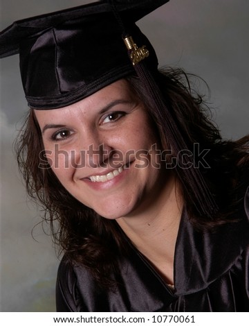 woman in cap and gown
