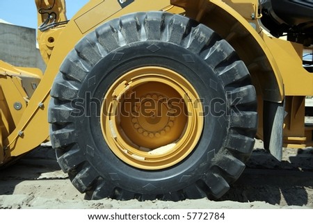 Big tire of bulldozer