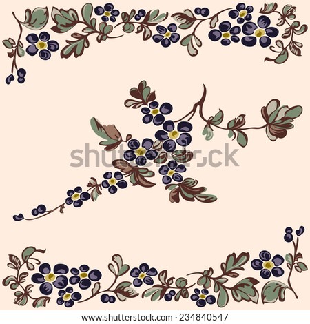 floral pattern, flower decorative elements plant