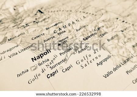 Naples map (Italy)