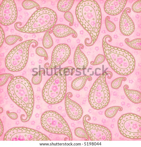 paisley wallpaper. stock photo : pink paisley