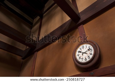 Vintage wall clock with pendulum