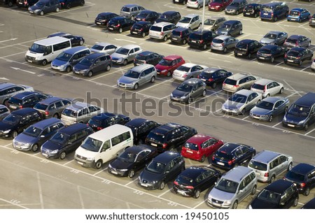 SCHWECHAT, AT - MAY 17: Cars parking at the airport of Schwechat (Vienna) on May 17, 2008, Schwechat, Austria