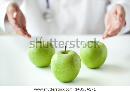 Doctor is advising to eat more fruits.
