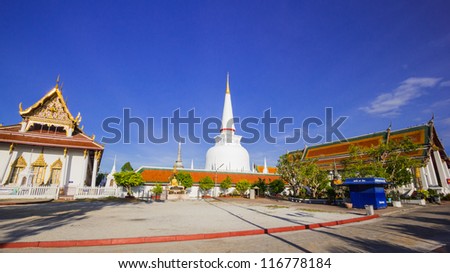 Place of worship for buddhism at southern thailand, Wat Phra Mahathat Woramahawihan