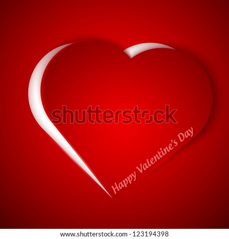 Vector Heart  Illustration. Happy Valentine's Day Background.