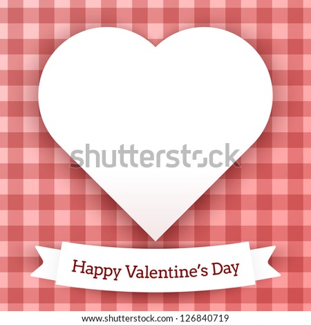 Vector Heart  Illustration. Happy Valentine's Day Background.
