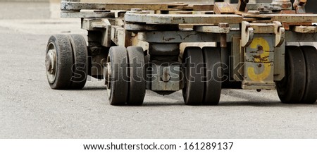 heavy load bearing carriages solid rubber wheels