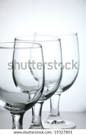Empty Glass Three Objects on Table