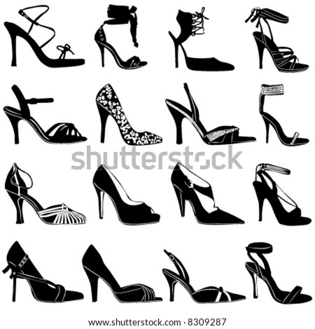 shoes for women. fashion women shoes vector