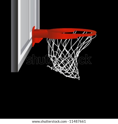clipart basketball goal. Basetball Hoop Silhouette Clipart stock photo : basketball hoop