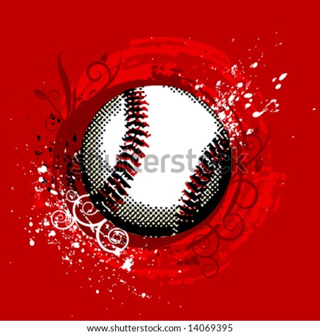 Grunge Baseball Vector - 14069395 : Shutterstock