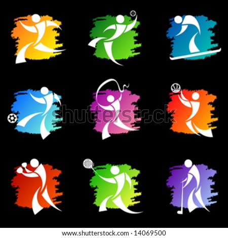 sport icons 1 vector