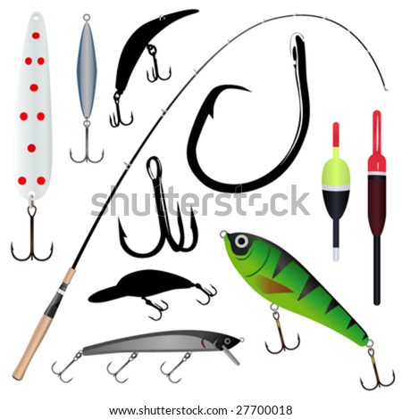 fishing rod clipart. stock vector : fishing rod,