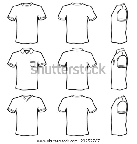 white tee shirt outline. blank tee shirt outlinelank