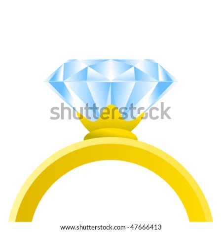 diamond ring drawing. stock vector : diamond ring
