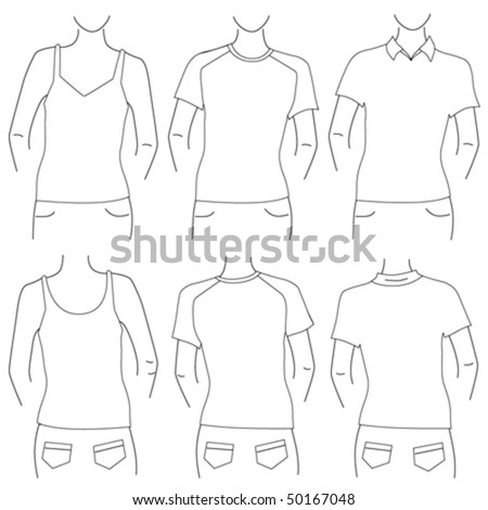 blank t shirt outline. stock vector : lank t shirt