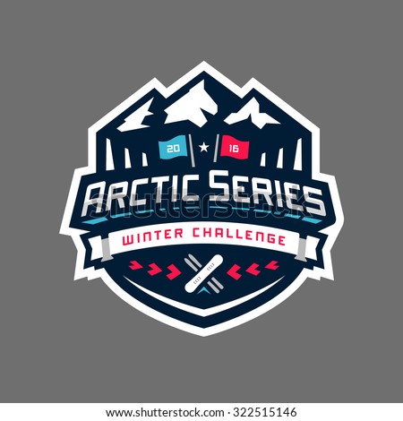 Arctic sports winter competition graphic design logo emblem
