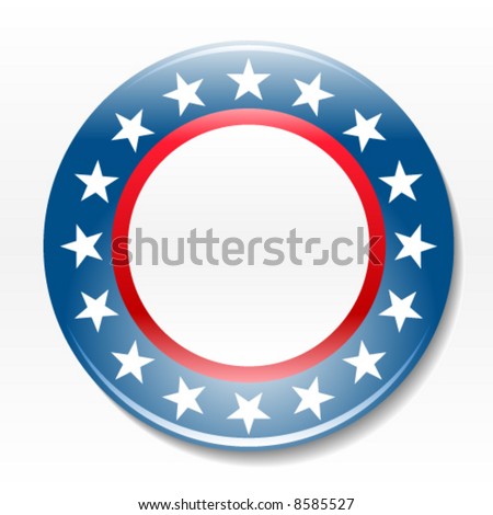 Individual blank election campaign badge icon graphic