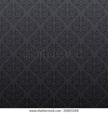Patterned Wallpaper on Gray Floral Seamless Wallpaper Background Pattern Design Stock Vector