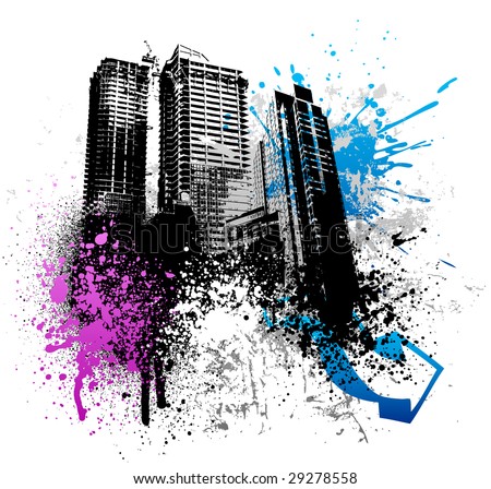 Lak------------------ Stock-vector-color-graffiti-and-paint-splatter-grunge-city-image-29278558
