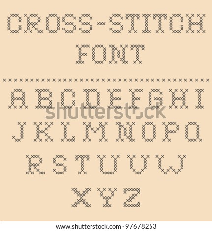 stitching font