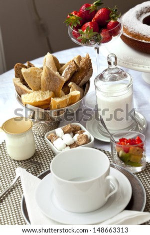 Breakfast on a table