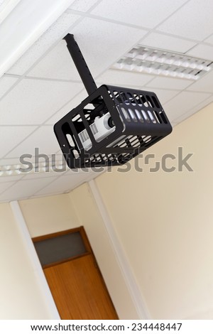 Video projector in a university classroom