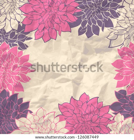 Invitation or wedding card with abstract floral background Invitation or wedding card with abstract floral background