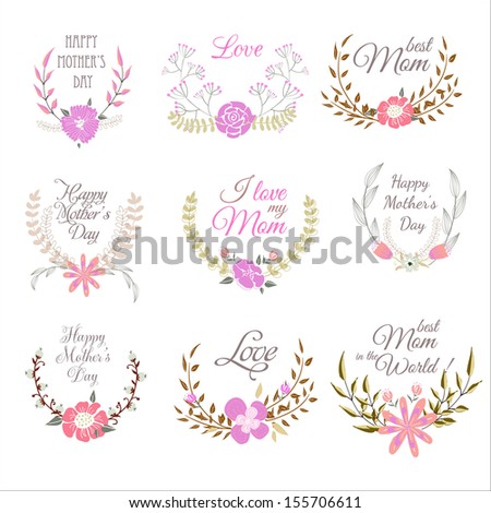 Happy mothers day card design vector illustration Happy mothers day card design vector illustration