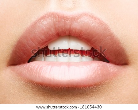 Beautiful natural lips
