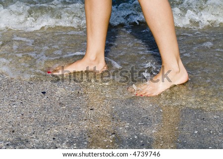 nice legs in sea water