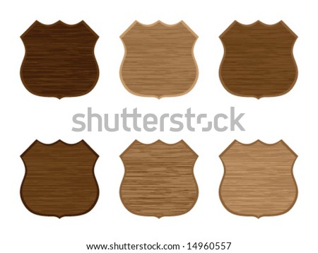 wooden badges