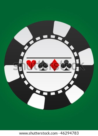 Poker Chip Stock Vector Illustration 46294783 : Shutterstock
