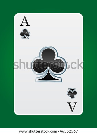 (raster image of vector) games card ace